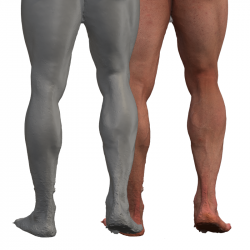 Duncan Raw Flexing Calf Muscle Scans